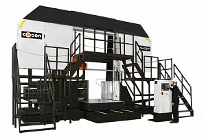 Высокопроизводительная полуавтоматическая двухколонная ленточная пила в Липецке