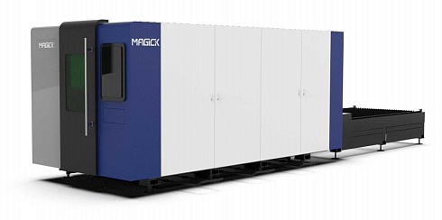 Полностью закрытый волоконный лазерный станок для резки с обменной платформой MK-C в Липецке