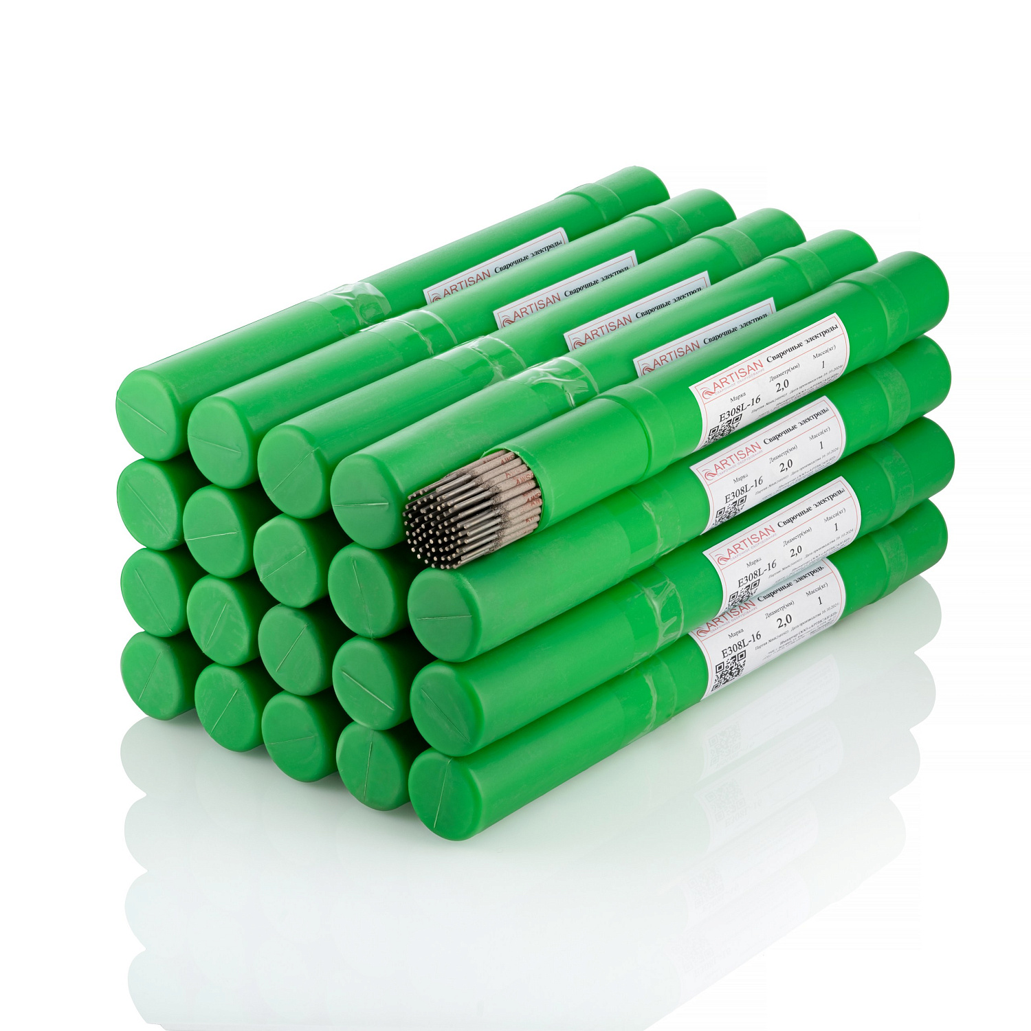 Электроды по нержавеющей стали Е308L-16 д.2,0мм (1кг) Артисан в Липецке