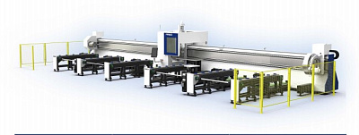 Трубный лазерный станок с тремя патронами и боковой загрузкой для тяжёлых труб MK-T3C в Липецке