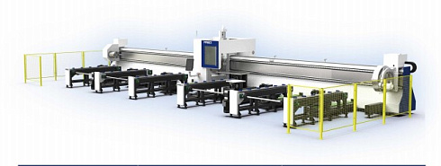 Трубный лазерный станок с тремя патронами и боковой загрузкой для тяжёлых труб MK-T3C в Липецке